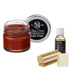 Набор для ухода за обувью из замши и нубука насыщенный коричневый MAVI STEP Aurora Kit
