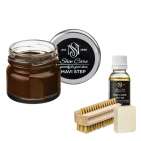 Набор для ухода за обувью из замши и нубука кофе  MAVI STEP Aurora Kit