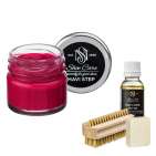 Набор для ухода за обувью из замши и нубука  малиновый  MAVI STEP Aurora Kit
