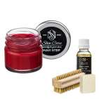 Набір для догляду за взуттям із замші та нубуку червоний MAVI STEP Aurora Kit
